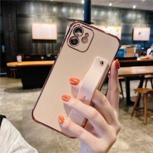 NEW iPhone 13/12/11/Pro/Max Wrist Band Electroplate Soft iPhone case
